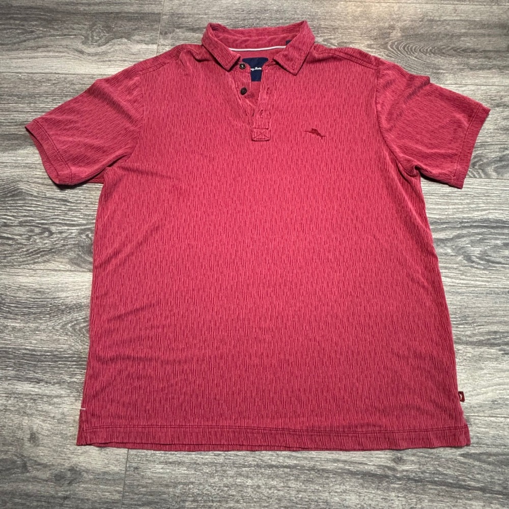 Tommy Bahama Men's Dune Drifter Polo Shirt Med Textured Short Sleeve Casual 033